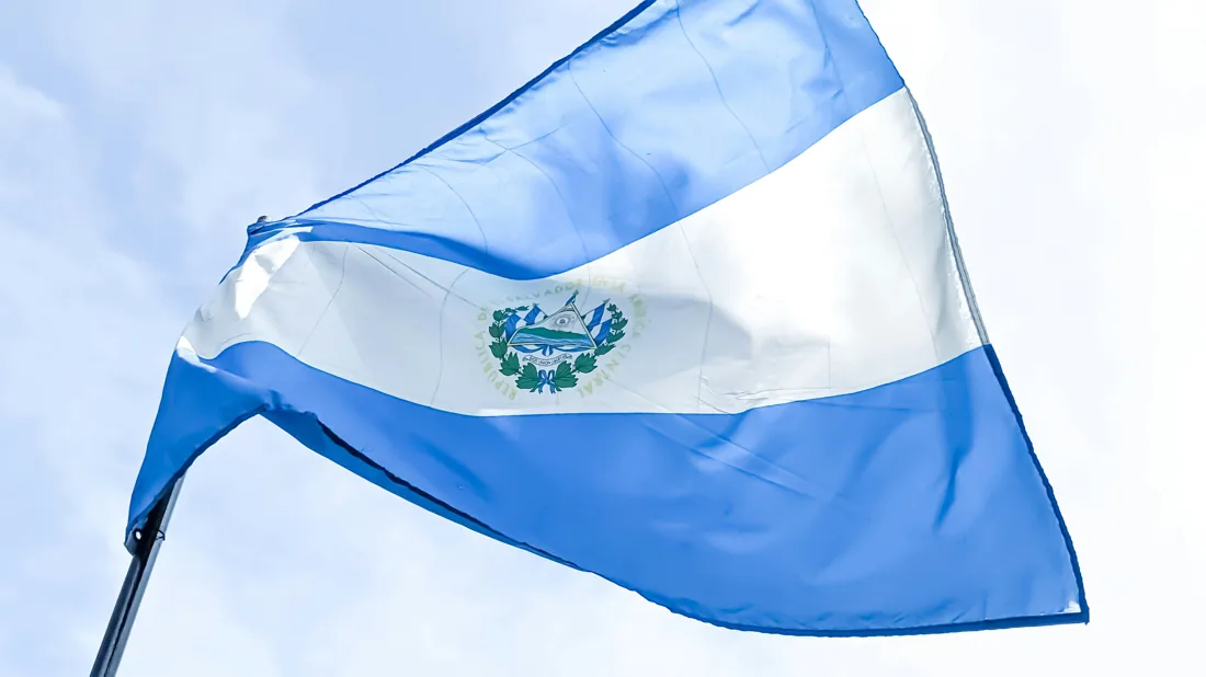 The flag of El Salvador